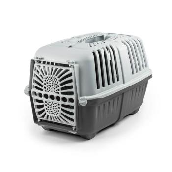 Lionto szállítóbox műanyagból, antracit  - Sz 36 x Mé 55 x Ma 36 cm kutyáknak, macskáknak, kisállatoknak kép