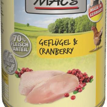 MAC's Cat Geflügel & Cranberry konzerves eledel 400 g kép