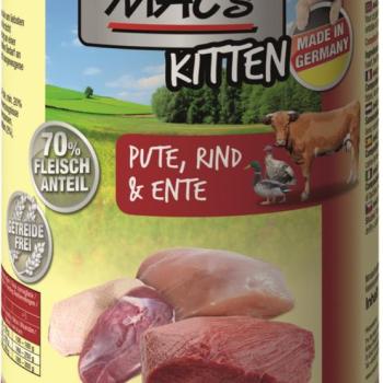 MAC's Kitten Pute, Rind & Ente konzerves eledel 400 g kép