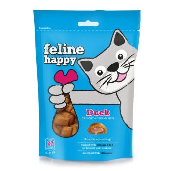 Mark&Chappell Feline Happy Crunchy & Creamy Bites - Duck 60 g kép