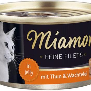 Miamor Feine Filets tuna & quail eggs tin 100 g kép
