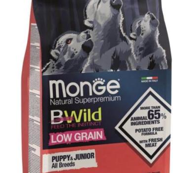 Monge BWild All Breed Low Grain Puppy & Junior deer 2,5 kg kép