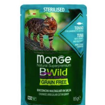Monge BWild Grain Free Sterilised tuna, shrimp & vegetables 85 g kép