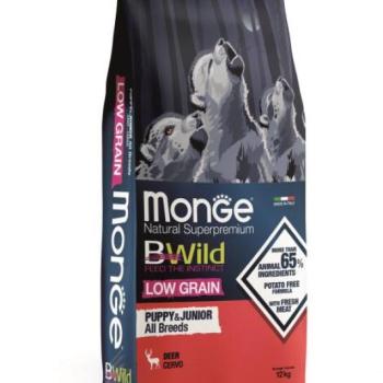 Monge BWild Low Grain Puppy & Junior All Breed deer 12 kg kép