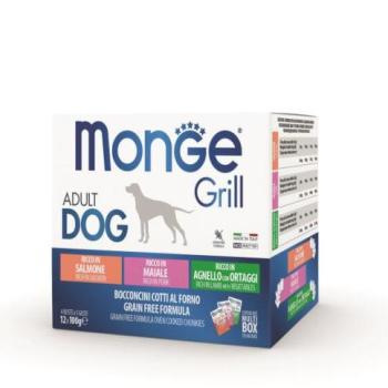 Monge Grill Multibox Adult salmon, pork & lamb with vegetables 12x100 g kép