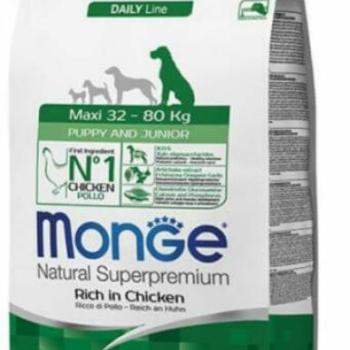Monge Puppy & Junior Maxi Chicken 15 kg kép