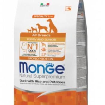 Monge Speciality Line All Breeds Puppy & Junior duck, rice & potatoes 12 kg kép