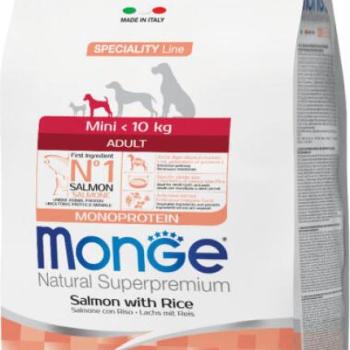 Monge Speciality Line Monoprotein Adult Mini salmon & rice 800 g kép
