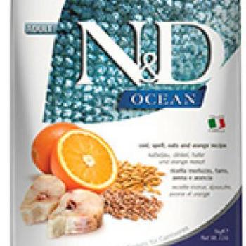 N&D Adult Ocean cod, spelt oats & orange 10 kg kép