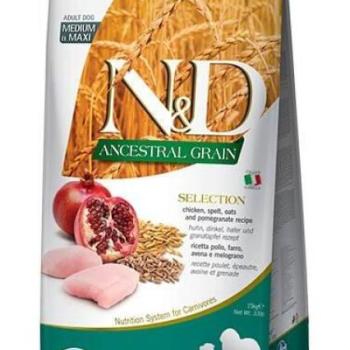 N&D Ancestral Grain Adult Medium & Maxi chicken 15 kg kép