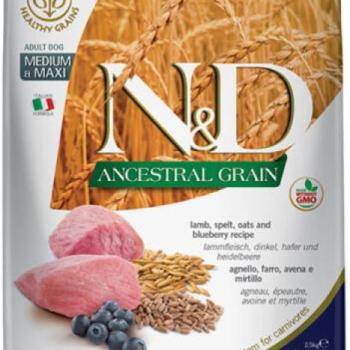 N&D Ancestral Grain adult medium&maxi lamb, spelt, oats & blueberries 2,5 kg kép