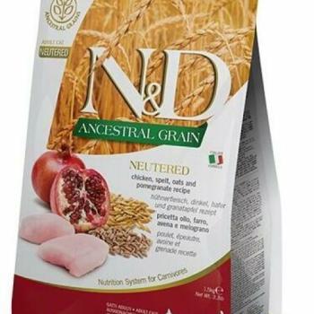 N&D Ancestral Grain Neutered chicken & pomegranate 10 kg kép