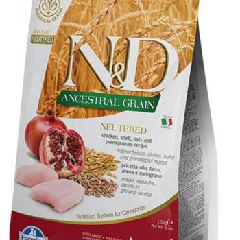 N&D Ancestral Grain Neutered chicken & pomegranate 5 kg kép