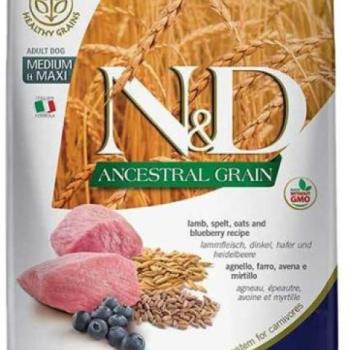 N&D Dog Adult Medium Maxi Lamb & Blueberry Ancestral Grain 12 kg kép