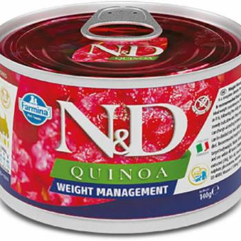 N&D Dog Quinoa Weight Management Adult Mini 140 g kép