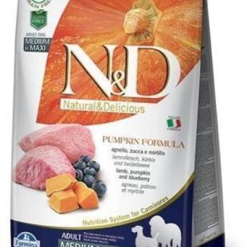 N&D Grain Free Adult Medium & Maxi lamb & blueberry with pumpkin 2,5 kg kép