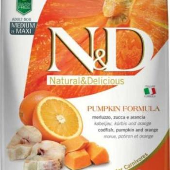 N&D Grain Free Dog Adult Medium Maxi Cod Fish & Orange With Pumpkin 2,5 kg kép