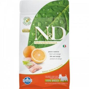 N&D Grain Free Dog Adult Mini Fish & Orange 800 g kép