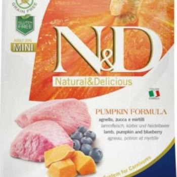 N&D Grain Free Dog Adult Mini Lamb & Blueberry With Pumpkin 800 g kép