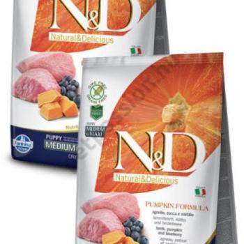 N&D Grain Free Dog Puppy Medium Maxi Lamb & Blueberries With Pumpkin 2x12 kg kép