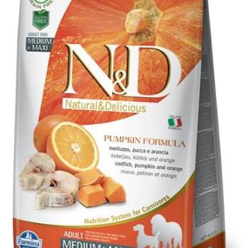 N&D Grain Free Pumpkin Adult Medium Maxi Dog Cod Fish & Orange 2x12 kg kép