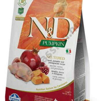 N&D Grain Free pumpkin & quail Neutered 300 g kép