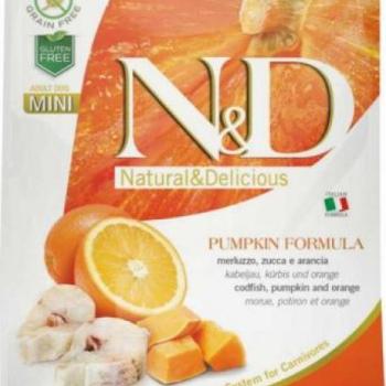 N&D Low Grain Adult Mini Cod Fish & Orange With Pumpkin 800 g kép