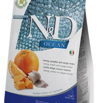 N&D Ocean Adult herring, pumpkin & orange 1,5 kg kép