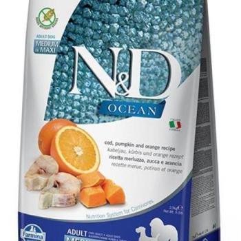 N&D Ocean Adult Medium & Maxi cod, pumpkin & orange 12 kg kép