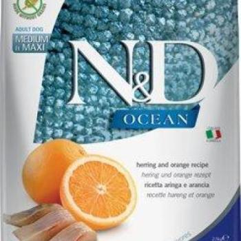 N&D Ocean Adult Medium & Maxi Herring & Orange 12 kg kép