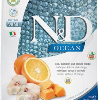 N&D Ocean Adult Mini Cod Pumkin & Orange 800 g kép