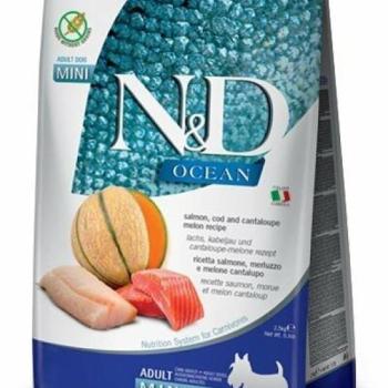 N&D Ocean Adult Mini Salmon & Cod & Cantaloupe Melon 800 g kép