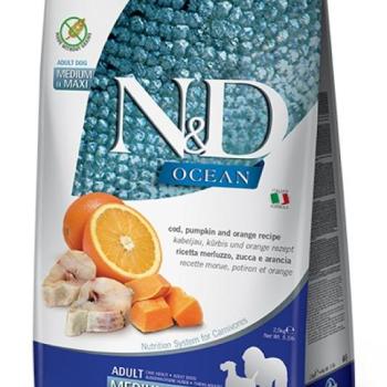 N&D Ocean Dog Adult Medium & Maxi Codfish, Pumpkin & Orange 12 kg kép