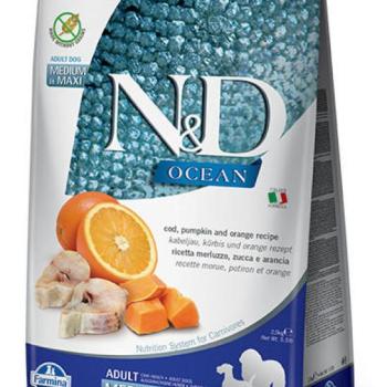 N&D Ocean Dog Cod Pumkin & Orange Adult Medium & Maxi 2,5 kg kép