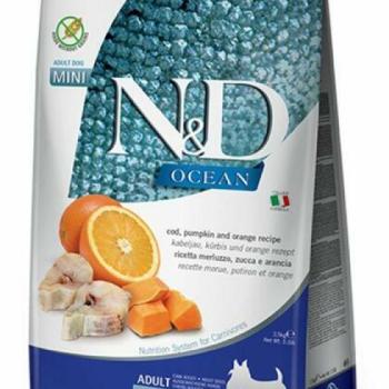 N&D Ocean Grain Free Dog Adult Mini Codfish & Orange With Pumpkin 7 kg kép