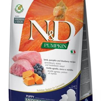 N&D Pumpkin Dog Puppy Medium & Maxi Lamb & Blueberry 12 kg kép