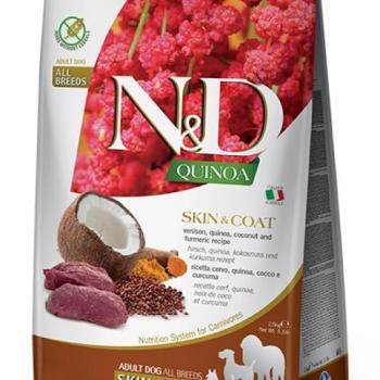 N&D Quinoa Dog Adult Skin & Coat Venison 7 kg kép