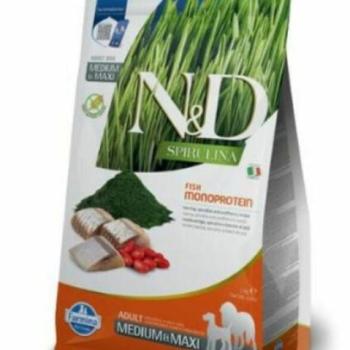 N&D Spirulina Adult Medium & Maxi herring 7 kg kép