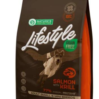 Nature's Protection Lifestyle Dog Adult Grain Free Salmon with krill Small&mini 1,5 kg kép