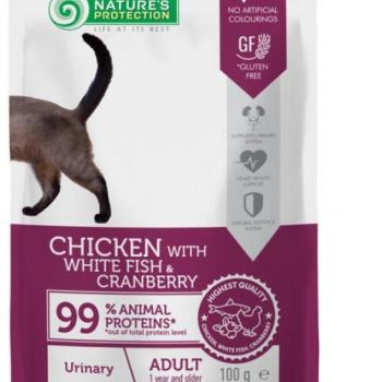 Nature's Protection Urinary chicken, white fish & cranberry 100 g kép