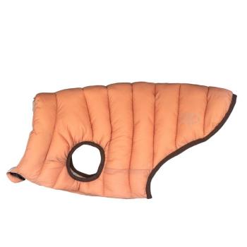 Nomad Tales Bloom Puffer kutyakabát, narancssárga/bézs, 35cm háthossz kép