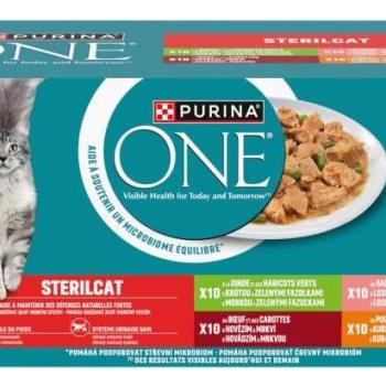 ONE Sterilcat beef, salmon, turkey & chicken 40x85 g kép