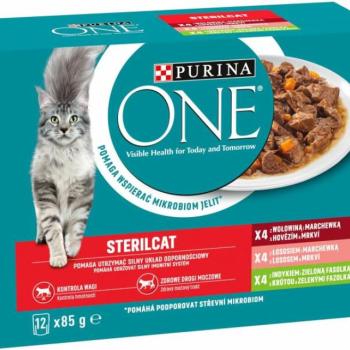 ONE Sterilcat beef, salmon, turkey & vegetables 12x85 g kép