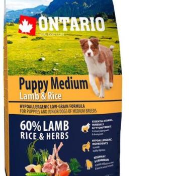 ONTARIO Puppy Medium Lamb & Rice 6,5 kg kép