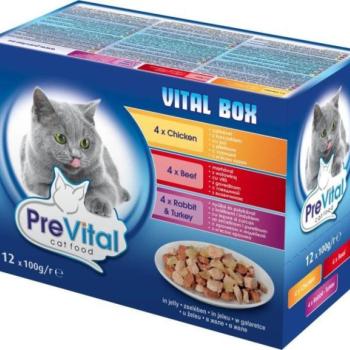 Partner in Pet Food PreVital Vital Box chicken, beef, rabbit & turkey 12x100 g kép