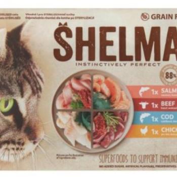 Partner in Pet Food Shelma salmon/beef/cod/chicken 4x85 g kép