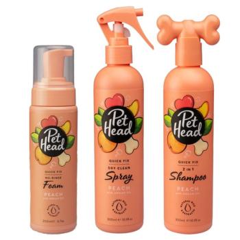Pet Head Quick Fix ápoló szett kutyák, 3 részes  (hab, sampon, spray) kép