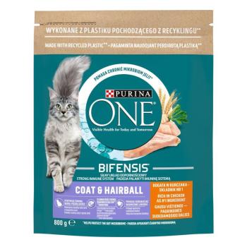 Purina ONE Bifensis Coat & Hairball 0,8 kg kép