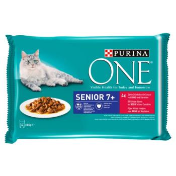 Purina ONE Senior 7+ nedves macskaeledel 4 x 85 g kép