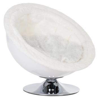 Retro Pet Nest kutya fotel, fehér - Ø 60 cm kép